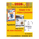 2026 Apotemi Tyt Türkçe 15 Deneme+Sarmal Tyt Türkçe 15X40 Deneme+Kr Frekans Tyt Türkçe 10 Deneme