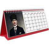 2026 Atatürk Fotoğraflı Takvim, Aylık Planlayıcı Takvim, Çift Taraflı Takvimi - 1 Adet - Kraft