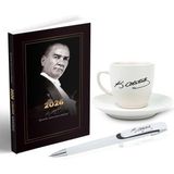 2026 Atatürk Gazi Paşa Ajanda - Atatürk Imza Baskılı Kahve Fincanı - Ayraç - Kartpostal - -- - Option-1