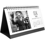 2026 Atatürk Takvimi - Atatürk Fotoğraflı 2026 Masa Takvimi - 19x11 cm