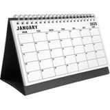 2026 Aylık Planlayıcı Masa Takvimi, 2026 Masa Takvimi, Notlu Takvim, 2026 Monthly Planner Desk Calendar - 1 Adet - Siyah