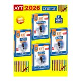 2026 Ayt Hazırlık Matematik15-Fizik25-Kimya25-Biyoloji25 Video Çözümlü Sayısal Deneme Set 4 Kitap