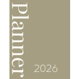 2026 Calendar, Stylish Neutral Kaki Beige White Cover: 365 Day Schedule Plan, Jan- Dez, Extra Space For Notes, Goal Tracking, Daily & Monthly Planner