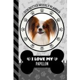 2026 Dotted Weekly Planner: Dated 6x9 Vertical Weekday Layout With Dot Grid Note Pages / Habit Tracker / Jan - Dec / Small Personal Diary / I Love My Red White Papillon Dog Art Cover