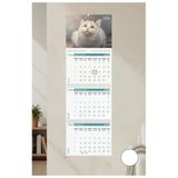 2026 Duvar Takvimi Kedi Resimli 3 Aylık Gemici Takvimi Hayvan Resimli Jumbo Boy Askılı Spiralli Takvim Yeni Yıl Takvim
