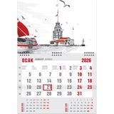 2026 Ekonomik Gemici Takvimi Denizci Duvar Takvimi 33 X 47,5 CM