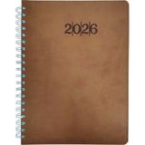 2026 Haftalık Ajanda Spiralli 20X28 - Kahverengi