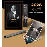 2026 İstikbal Atatürk Ajandası Ayraç Kartpostal Kalem - Gri