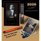 2026 İstikbal Atatürk Ajandası Ayraç Kartpostal Kalem - Turuncu