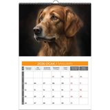 2026 Köpek Duvar Takvimi 33X48 Cm-Planlamalı Model Seçeneği ile - MODEL2-PLANLAMALI - DUVAR TAKVİMİ