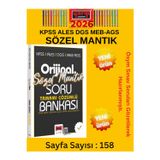 2026 Kpss Ales Dgs Meb-Ags Sözel Mantık Tamamı Çözümlü Soru Bankası