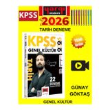 2026 Kpss Genel Kültür Tamamı Çözümlü Tarih 22 Deneme (Günay Göktaş)+Tablet Kalem