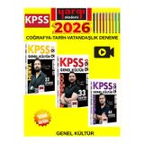 2026 Kpss Genel Kültür Tamamı Çözümlü Tarih-Coğrafya-Vatandaşlık Deneme Seti (3 Kitap)+Tablet Kalem