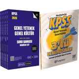 2026 Kpss Genel Yetenek Genel Kültür Tamamı Çözümlü Soru Bankası Seti - (5 Kitap) - 3 Deneme