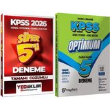 2026 Kpss Genel Yetenek Genel Kültür Tamamı Çözümlü Süper 5 Li Deneme + Lisans Optimum 5 Deneme