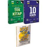 2026 Kpss Konu Anlatımlı Tek Kitap - 2026 Kpss Genel Yetenek Genel Kültür Tamamı Çözümlü 10 Deneme + 3 Deneme Hediye
