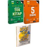 2026 Kpss Konu Anlatımlı Tek Kitap - 2026 Kpss Genel Yetenek Genel Kültür Tamamı Çözümlü 5 Deneme + 3 Deneme Hediye