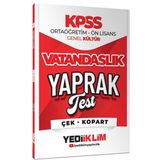 2026 KPSS Ortaöğretim Ön Lisans Vatandaşlık Çek Kopart Yaprak Test Yediiklim Yayınları
