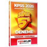 2026 KPSS Ortaöğretim Önlisans Genel Yetenek Genel Kültür Tamamı Çözümlü Süper 5 Deneme Yediiklim