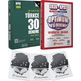 2026 Kpss Tüm Adaylar Için Türkçe 30 Deneme Tamamı Çözümlü - Optimum 5 Deneme + Hediye