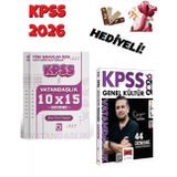 2026 KPSS Vatandaşlık 44 + 10 Deneme Seti 2 Kitap Bigelio ve Yargı Yayınları