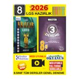 2026 Lgs 8. Sınıf 9'Lu Karma Deneme + Okyanus Master 8.Sınıf 3'Lü Set + Kalem - Video Çözümlü Yeni