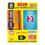 2026 Lgs 8.Sınıf Deneme Seti (12 Deneme): Okyanus Classmate 5'Li + Mozaik 7'Li + Kalem İle Birlikte