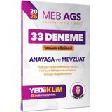 2026 MEB AGS Anayasa ve Mevzuat Tamamı Çözümlü 33 Deneme TX275F88BA164791 Yediiklim Yayınları