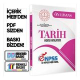 2026 MEB Özel EKPSS Önlisans-Ortaöğretim TARİH Konu Anlatımı Kitabı (A4 Büyük Boyutlu)BASKI ÜCRETİ
