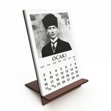 2026 Mustafa Kemal Atatürk Takvimi, Ahşap Atatürk Takvimi, 2026 Ahşap Masa Takvimi
