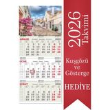 2026 Orta Boy Kuşe Gemici Takvimi Denizci Duvar Takvimi 31X70 cm - --