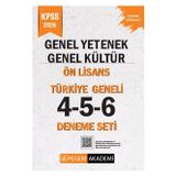 2026 Pegem Yayınları KPSS Genel Yetenek Genel Kültür Ön Lisans Tamamı Çözümlü Türkiye Geneli 4-5-6 (3'lü Deneme Seti)