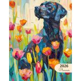 2026 Planner: Vibrant Dogs Black Labrador Retriever: Stylish Weekly and Monthly Organization