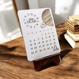 2026 Takvim - Astroloji Burç ve Gezegenleri Standlı Masaüstü Takvim- Ahşap Telefon Tutucu - 1 - Çok Renkli