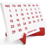 2026 Takvimi, 2026 Masa Takvimi Kırmızı Renk, 2026 Calendar, 2026 Desk Calendar Red Color - 1 Adet