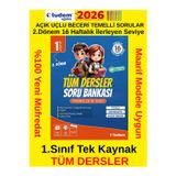 2026 Tudem 1.Sınıf Tüm Dersler 2.Dönem Süreç Odaklı Soru %100 Yeni Soru Bankası +Tablet Kalem