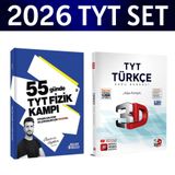 2026 Tyt 55 Günde Fizik Kampı Özcan Aykın+ Tyt Türkçe Soru Bankası 3D Yayınları