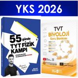 2026 TYT 55 Günde Fizik Video Kampı Özcan Aykın + Biyotik Biyoloji Soru Bankası Seti