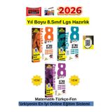 2026 Yıl Boyu 8.Sınıf Lgs Hazırlık Matematik-Türkçe-Fen Soru Bankası Seti+Kalem