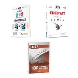 2027 2027 Limit AYT Tüm Dersler Eşit Ağırlık 4 2 + Edebiyat Video Çözümlü Soru + anla kazan paragraf deneme 3'lü Set