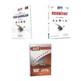 2027 2027 Limit AYT Tüm Dersler Sayısal + Edebiyat Video Çözümlü Soru + anla kazan paragraf deneme 3'lü Set