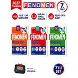 2027 7.Sınıf 7A MATEMATİK- 7A TÜRKÇE-7A FEN BİLİMLERİ Maarif Yeni Müfredat Soru Bankası Seti+Kronometre(3 KİTAP)