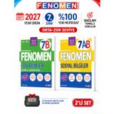 2027 7.Sınıf 7B FEN BİLİMLERİ- 7AB SOSYAL BİLGİLER Maarif Yeni Müfredat Soru Bankası Seti(2 KİTAP)(Orta-Zor)+Kronometre