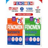 2027 7.Sınıf MATEMATİK B-FEN BİLİMLERİ B Kolay Orta Seviye %100 Marif Yeni Müfredat Soru Bankası Seti