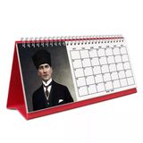 2027 Atatürk Fotoğraflı Takvim, Aylık Planlayıcı Takvim, Çift Taraflı Takvimi