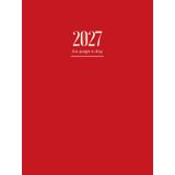 2027 Diary A4 Page A Day: One Page Per Day To View Dated From Jan 2027 To Dec 2027 | Perfect For Appointments, Reminders, Scheduling ... Red Cover Design