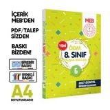 2027 LGS MEB Çalışma Soruları Ölçme Değerlendirme Merkezi ÖDM 8.Sınıf Çalışma Kitabı 6 BASKI ÜCRETİ