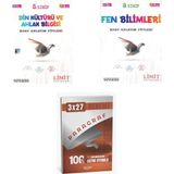 2027 Limit 8. Sınıf Föyleri Din Kültürü Ve Ahlak Bilgisi + Fen Bilimleri Konu + Anla Kazan Paragraf Deneme 3'Lü Set