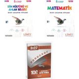 2027 Limit 8. Sınıf Föyleri Din Kültürü Ve Ahlak Bilgisi + Matematik Konu + Anla Kazan Paragraf Deneme 3'Lü Set