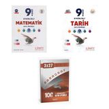 2027 Limit 9. Sınıf Matematik + Tarih Etkinlikli Maarif Soru + Anla Kazan Paragraf Deneme 3'Lü Set